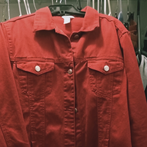 Red Jean jacket - Picture 2 of 3
